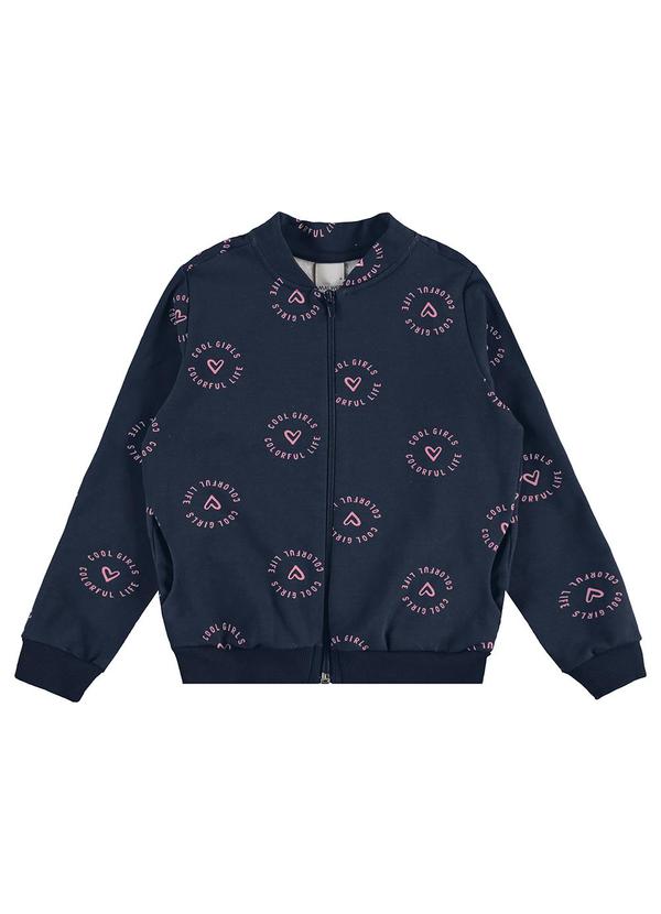 Malwee Kids - Jaqueta Cool Girl em Moletom Azul