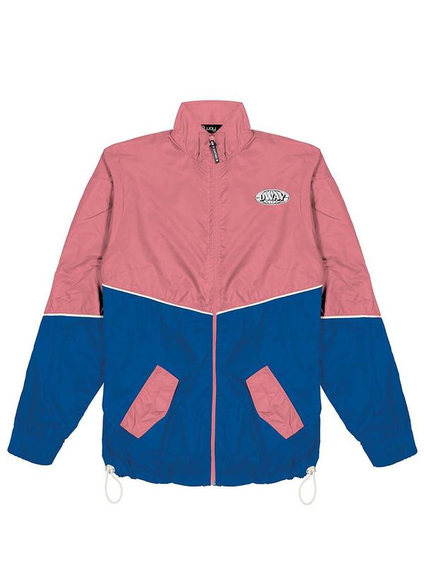 Dway - Jaqueta Corta Vento Color Block Rosa e Azul