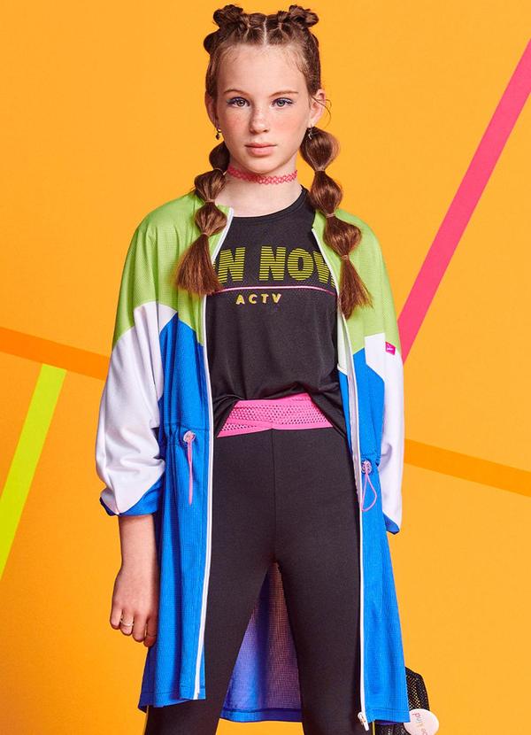 I Am - Jaqueta Corta Vento com Recortes Verde