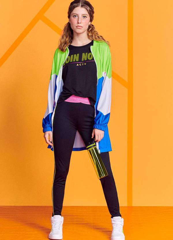 I Am - Jaqueta Corta Vento com Recortes Verde 3