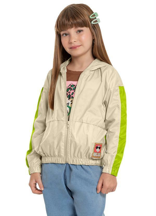 Gloss - Jaqueta Corta Vento Infantil Menina Bege