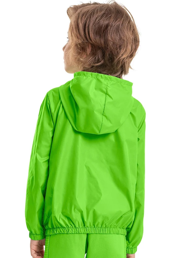 Quimby - Jaqueta Corta Vento Infantil Unissex Verde 2