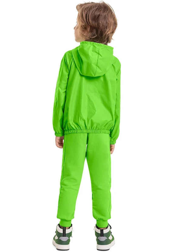 Quimby - Jaqueta Corta Vento Infantil Unissex Verde 4