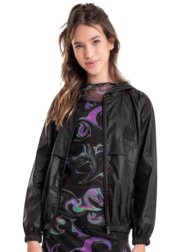Gloss - Jaqueta Corta Vento Juvenil Preto