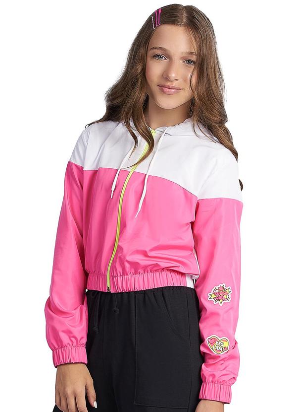 Outlet - Jaqueta Corta Vento Super Girl Rosa