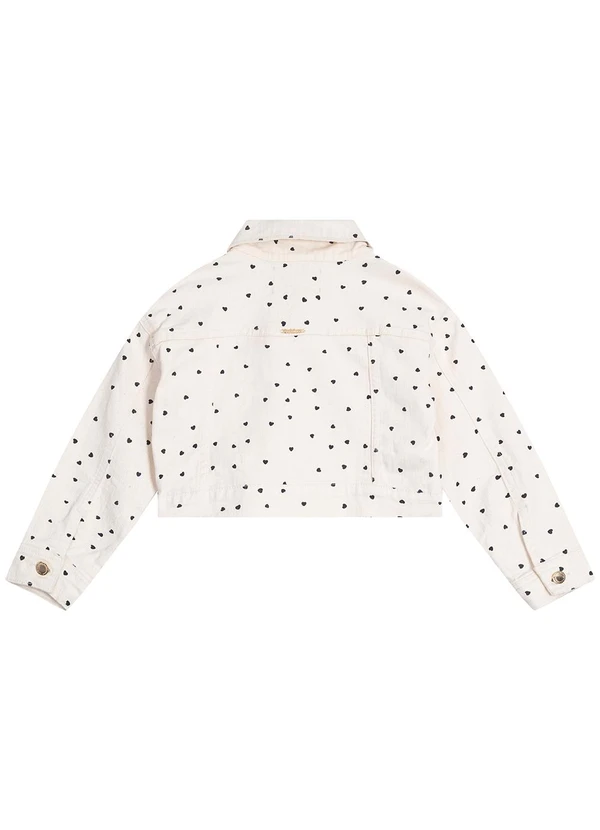 Carinhoso - Jaqueta Cropped em Sarja Menina Bege 2