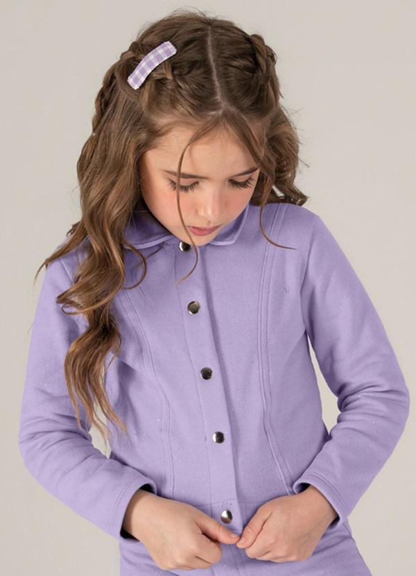 Brandili Mundi - Jaqueta Cropped Infantil Menina Lilás