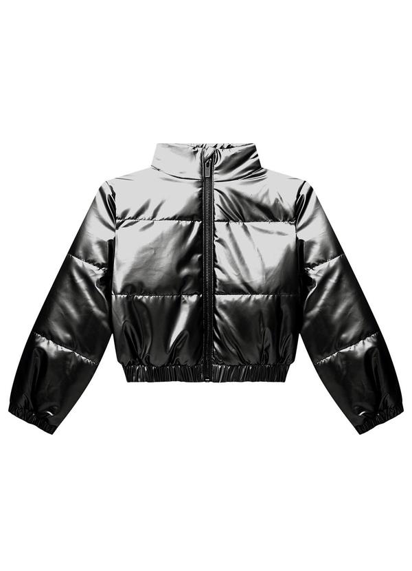 Milon - Jaqueta Cropped Infantil Menina Preto