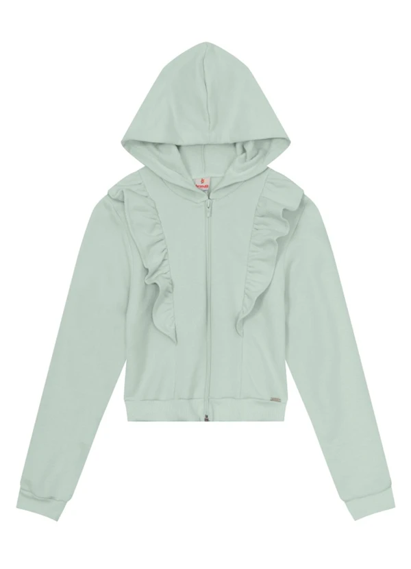 Brandili - Jaqueta Cropped Infantil Menina Verde 3