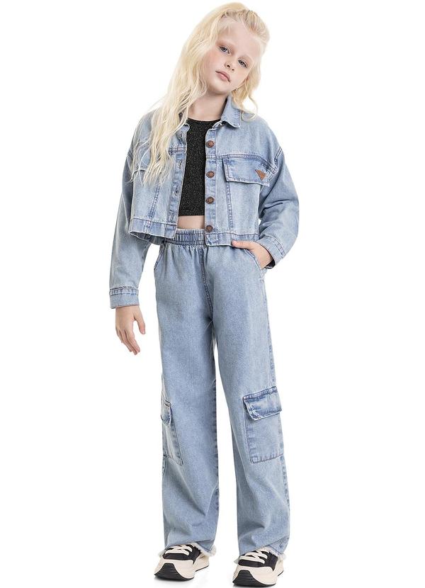 Gloss - Jaqueta Cropped Jeans Juvenil Azul 2