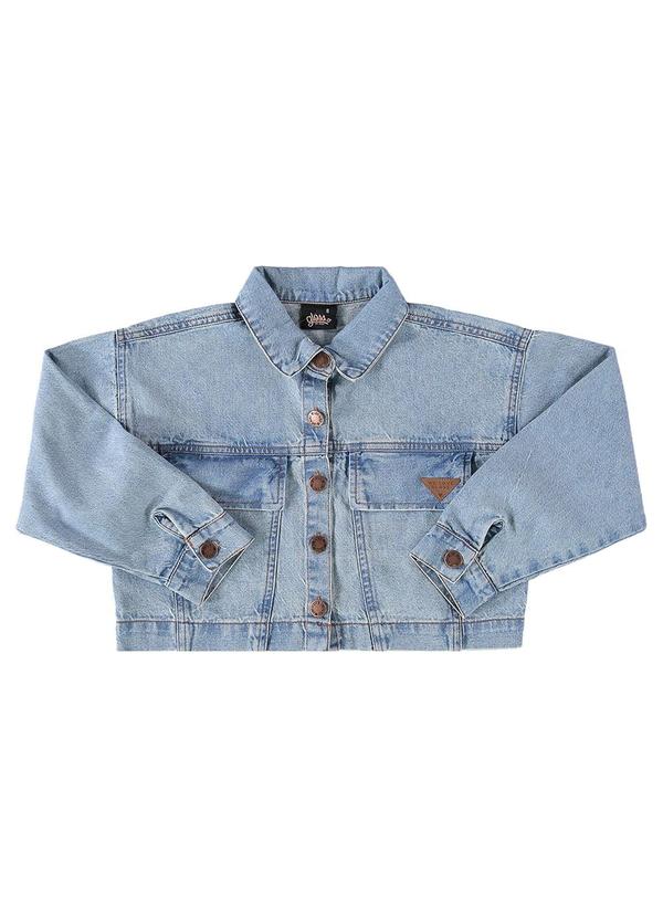 Gloss - Jaqueta Cropped Jeans Juvenil Azul 3