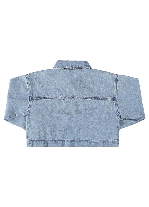 Gloss - Jaqueta Cropped Jeans Juvenil Azul 4