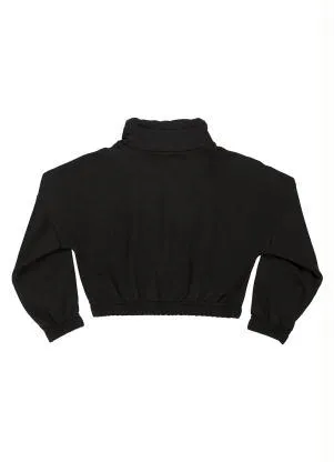 Gloss - Jaqueta Cropped Juvenil Menina Preto - GLOSS