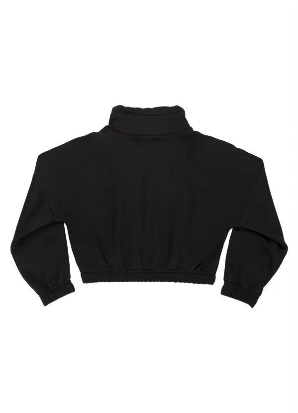 Gloss - Jaqueta Cropped Juvenil Menina Preto 2