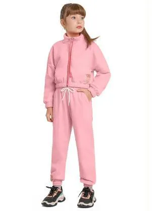 Gloss - Jaqueta Cropped Juvenil Menina Rosa - GLOSS