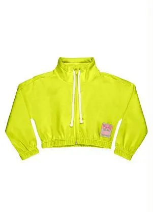 Gloss - Jaqueta Cropped Juvenil Menina Verde - GLOSS