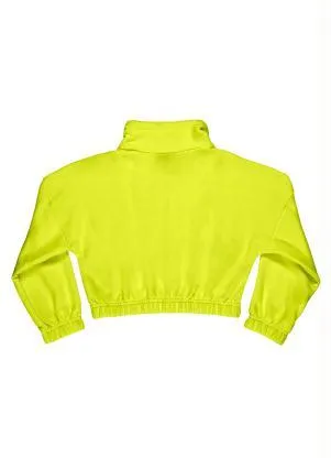 Gloss - Jaqueta Cropped Juvenil Menina Verde - GLOSS