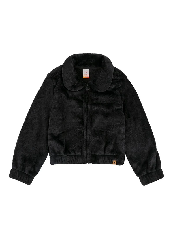 Marisol - Jaqueta Cropped Peluciada Marisol Preto