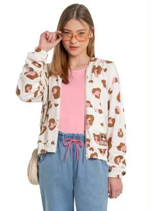 Gloss - Jaqueta de Menina em Molecotton Bege - GLOSS