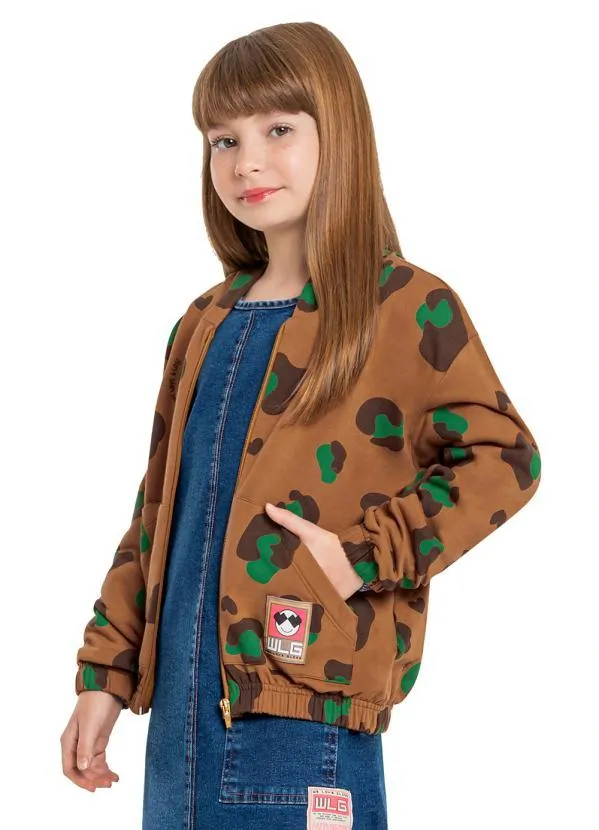 Gloss - Jaqueta de Menina em Molecotton Marrom