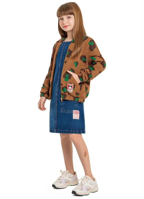 Gloss - Jaqueta de Menina em Molecotton Marrom 3