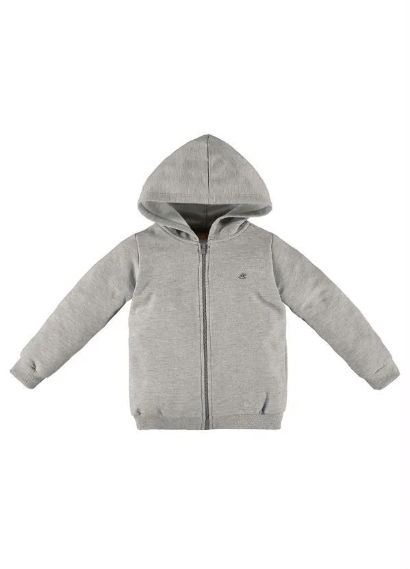 Up Baby - Jaqueta de Moletom Infantil Menina Cinza