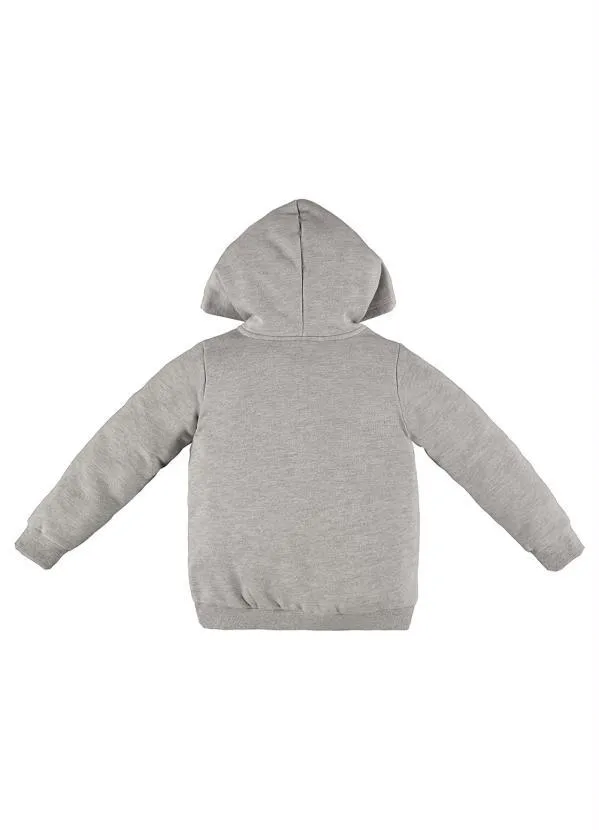 Up Baby - Jaqueta de Moletom Infantil Menina Cinza 2