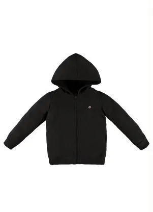 Up Baby - Jaqueta de Moletom Infantil Menina Preto - UP BABY