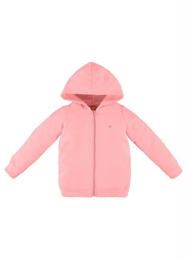 Up Baby - Jaqueta de Moletom Infantil Menina Rosa
