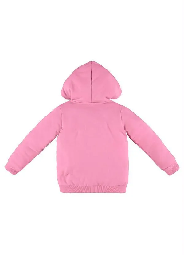 Up Baby - Jaqueta de Moletom Infantil Menina Rosa 2