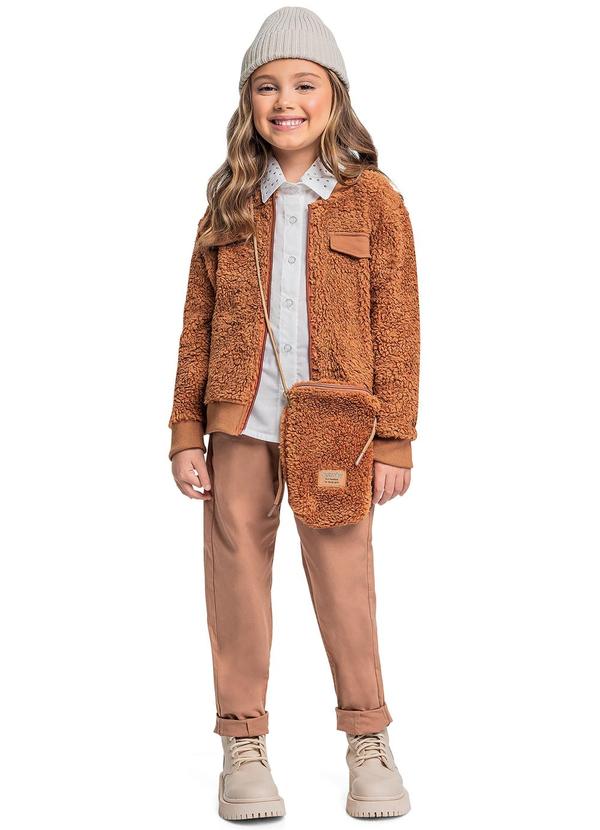Quimby - Jaqueta de Pelinhos para Menina Marrom 2