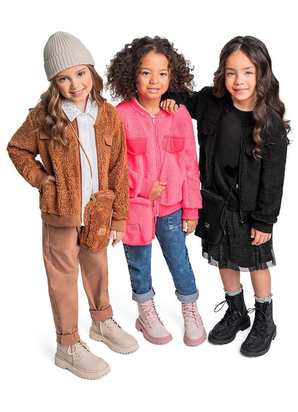 Quimby - Jaqueta de Pelinhos para Menina Preto 3