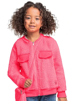 Quimby - Jaqueta de Pelinhos para Menina Rosa - QUIMBY