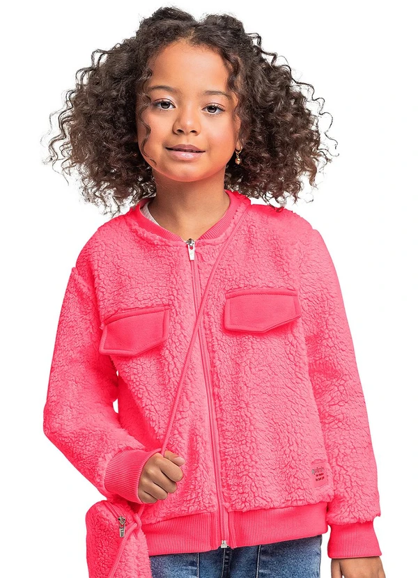 Quimby - Jaqueta de Pelinhos para Menina Rosa