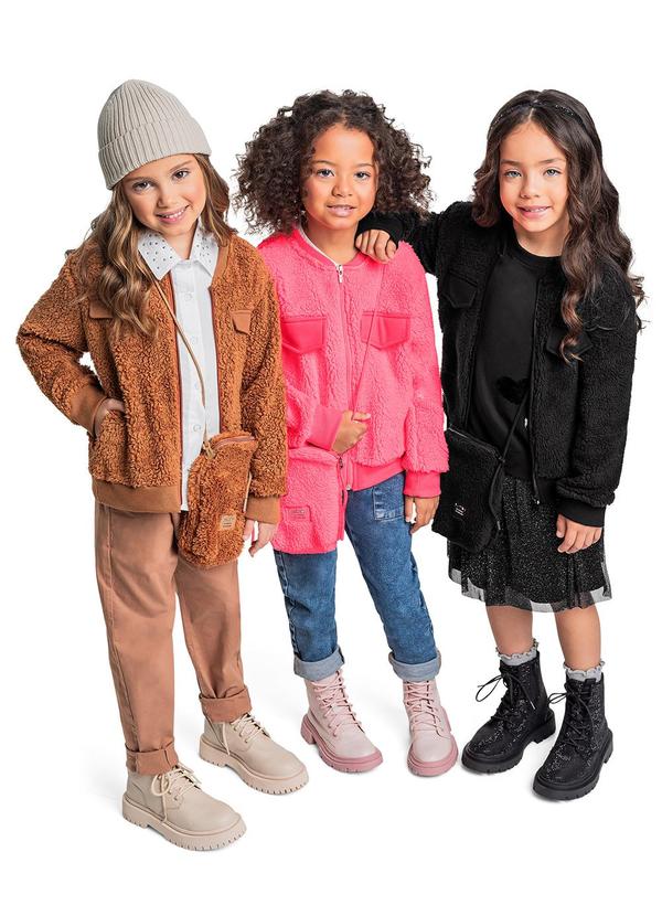 Quimby - Jaqueta de Pelinhos para Menina Rosa 3