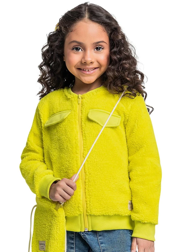 Quimby - Jaqueta de Pelinhos para Menina Verde