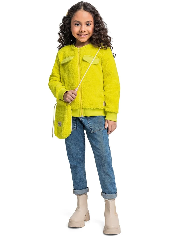 Quimby - Jaqueta de Pelinhos para Menina Verde 2