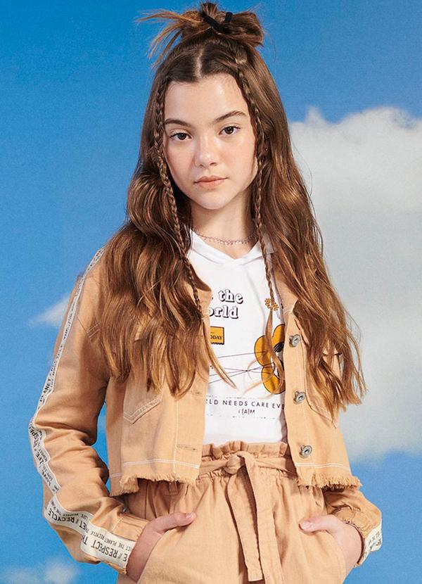 I Am - Jaqueta de Sarja Camel Marrom