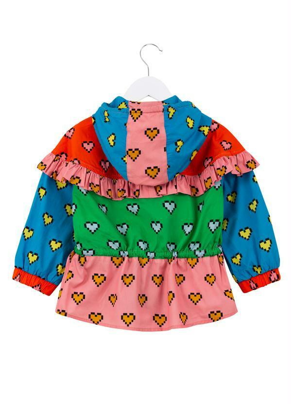 Fábula - Jaqueta de Tricoline Estampa de Coração Pixel Estampado 5