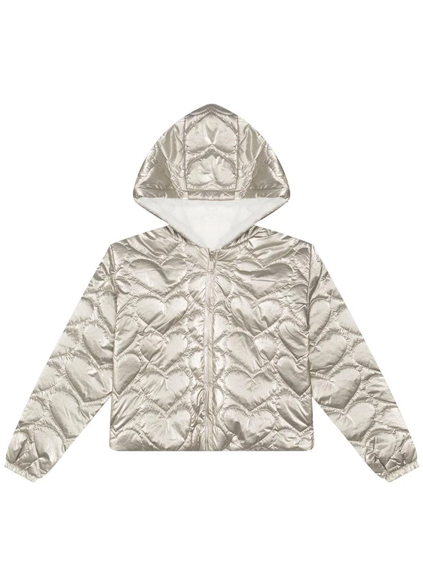 Alakazoo - Jaqueta Dupla Face com Capuz e Zíper Bege 3