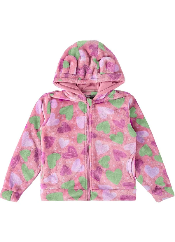 Malwee Kids - Jaqueta em Fleece com Aplique Menino Rosa