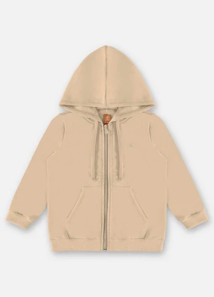 Up Baby - Jaqueta em Molecotton Infantil Menina Bege - UP BABY