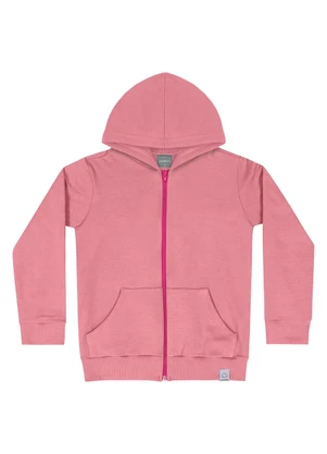 Quimby - Jaqueta em Molecotton Infantil Menina Rosa - QUIMBY