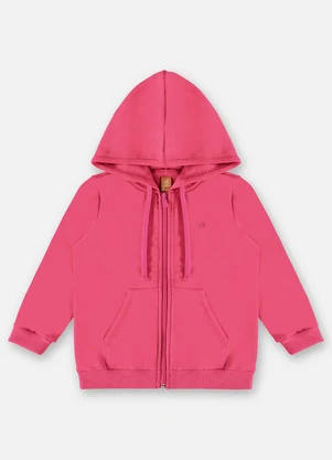 Up Baby - Jaqueta em Molecotton Infantil Menina Rosa - UP BABY