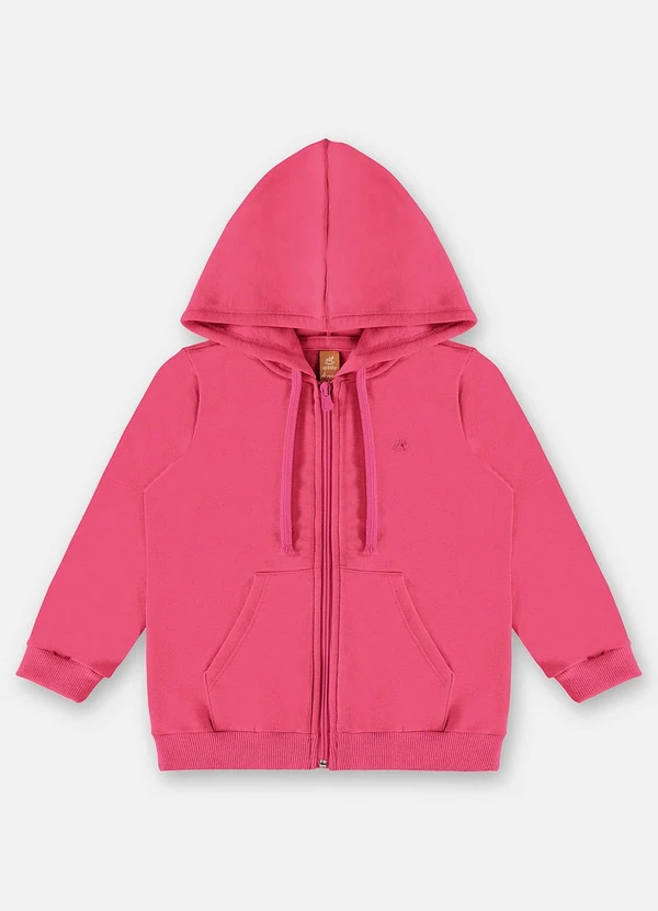 Up Baby - Jaqueta em Molecotton Infantil Menina Rosa