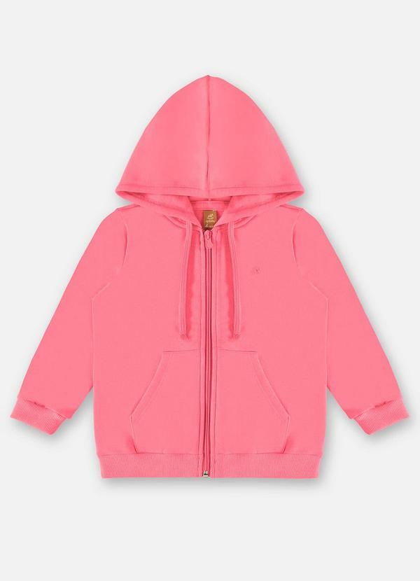 Up Baby - Jaqueta em Molecotton Infantil Menina Rosa