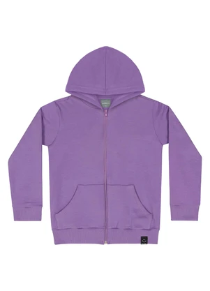Quimby - Jaqueta em Molecotton Infantil Menina Roxo - QUIMBY