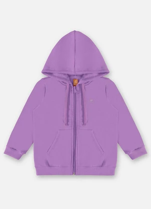 Up Baby - Jaqueta em Molecotton Infantil Menina Roxo - UP BABY