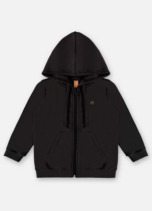 Up Baby - Jaqueta em Molecotton para Menina Preto - UP BABY