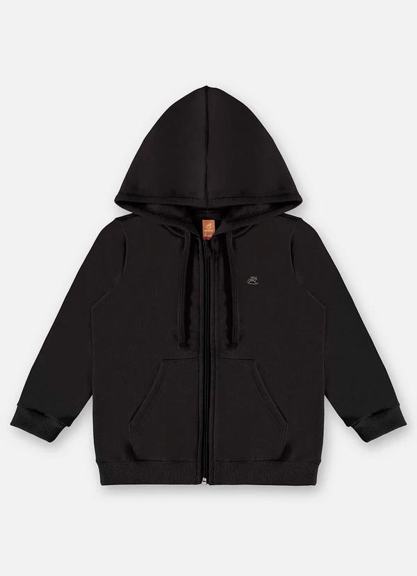 Up Baby - Jaqueta em Molecotton para Menina Preto